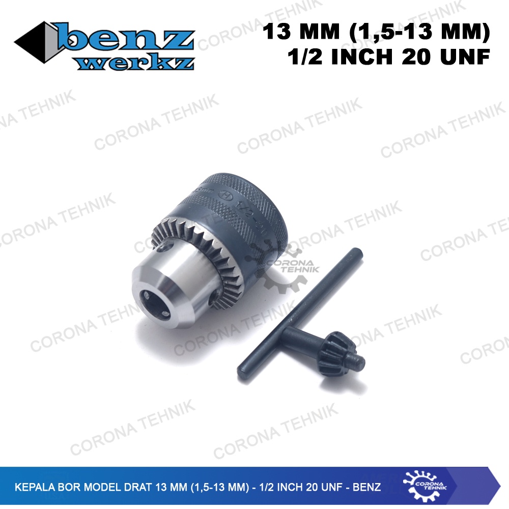 Benz - Kepala Bor Model DRAT 13 mm (1,5-13 mm) - 1/2 Inch 20 UNF