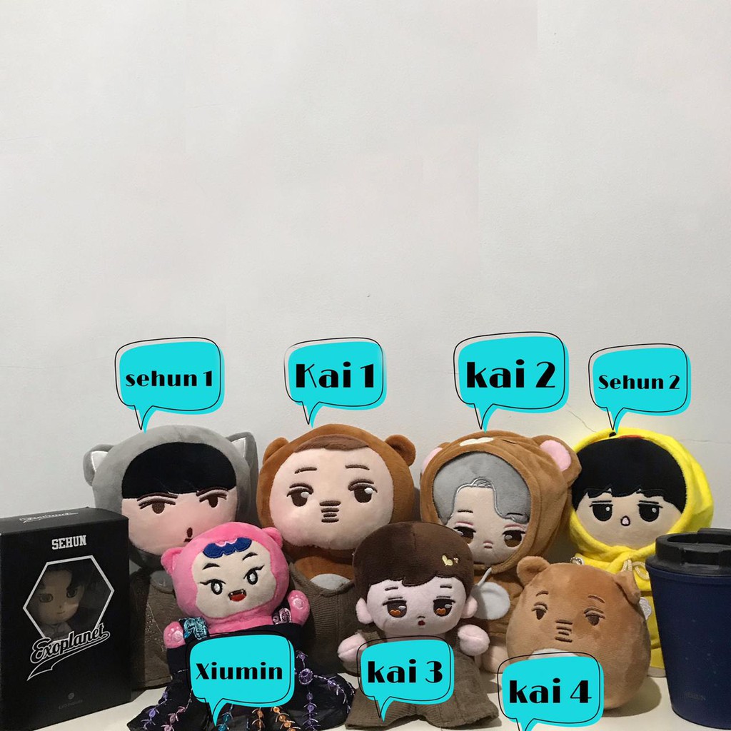 EXO DOLL BONEKA EXO SEHUN SUHO XIUMIN Kai
