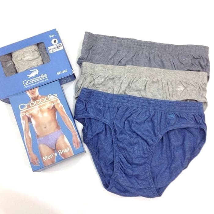 3 Pcs CD Crocodile Biru 521 - 240 Pria Dewasa | Celana Dalam Laki Laki Underwear | Open