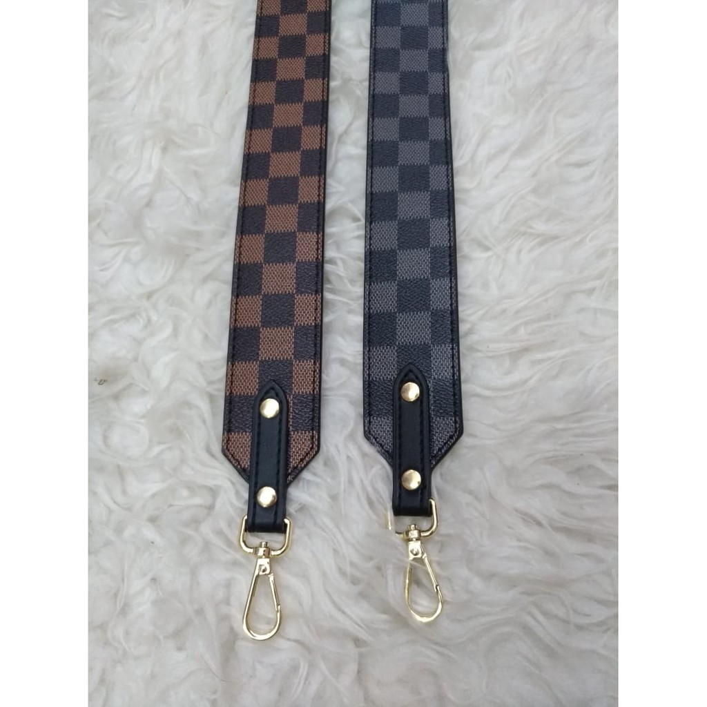 bagstrap mono damier PU leather 100 cm tas tali fashion panjang strap tas