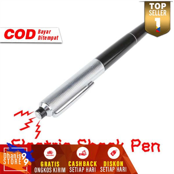 Mainan Setrum Pena Palsu Shocking Pen Permainan Prank Terbaru Setrum Pulpen Prank