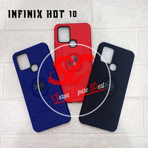 CASE RING CARBON THUNDER INFINIX HOT 10 INFINIX HOT 10S - SC