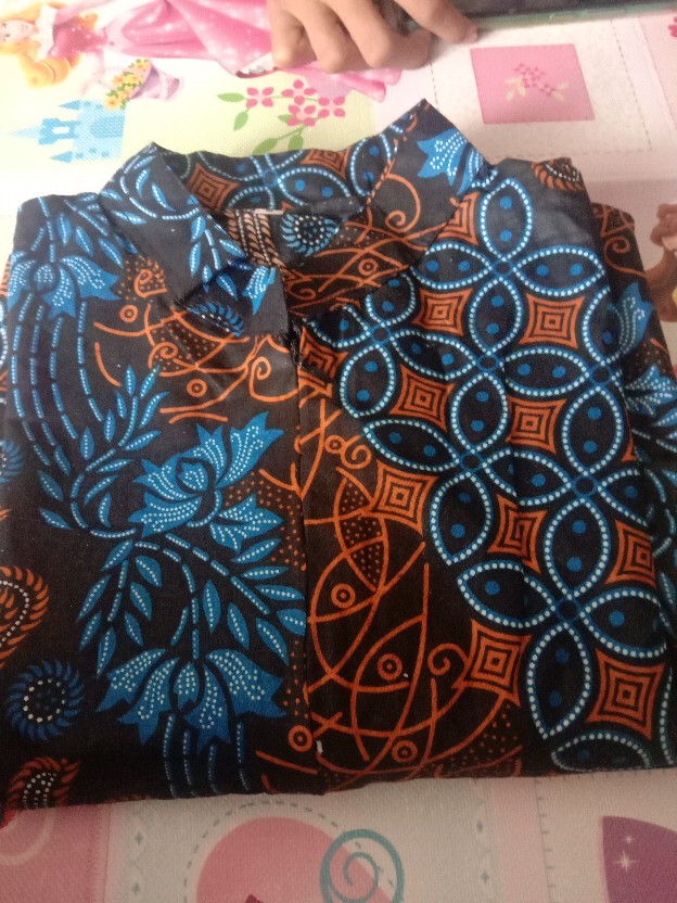 Gamis Batik Motif Seno Biru Madu Merah S.m.l.xl.xxl