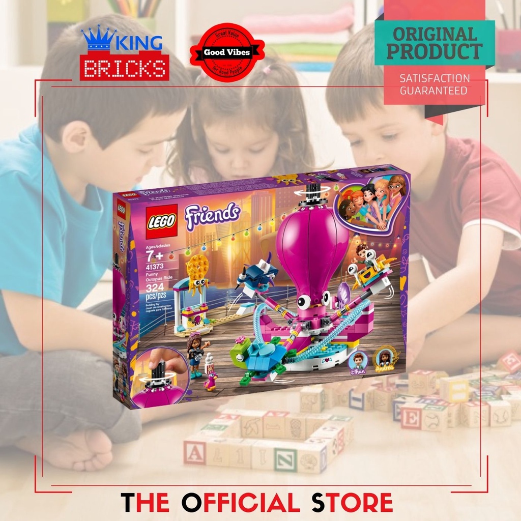 LEGO Original FRIENDS 41373 Funny Octopus Ride - Mainan Anak Perempuan Lego Cewek Lego Komidi Putar