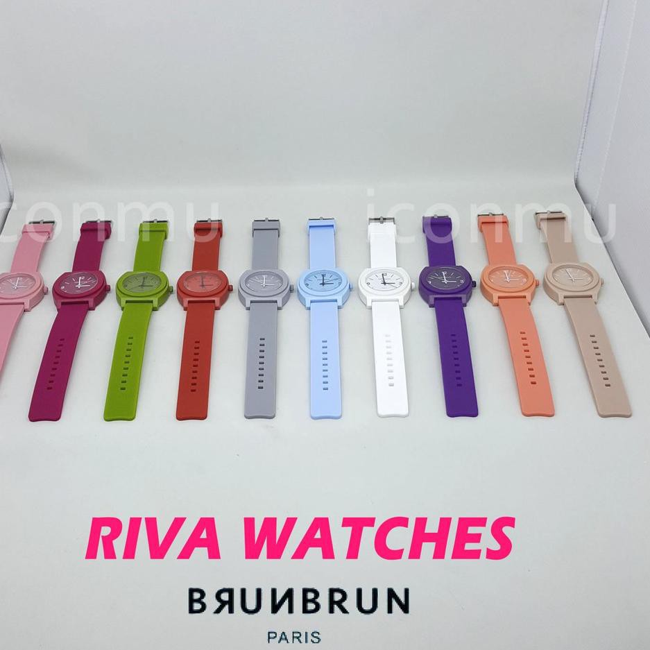 CN9U BrunBrun Paris Jam Tangan Bahan Karet Silikon Seri RIVA & NEO BOO & Marc & Marlo K3мJ