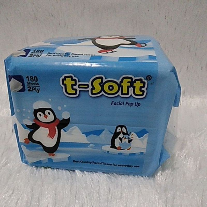 ⭐BAGUS⭐ T-SOFT TISSUE WAJAH | Facial Tisu Softpack 250s / Pop Up 180s / Pocket 6 in 1 tsoft T-Soft Facial Tissue 250 lembar-4