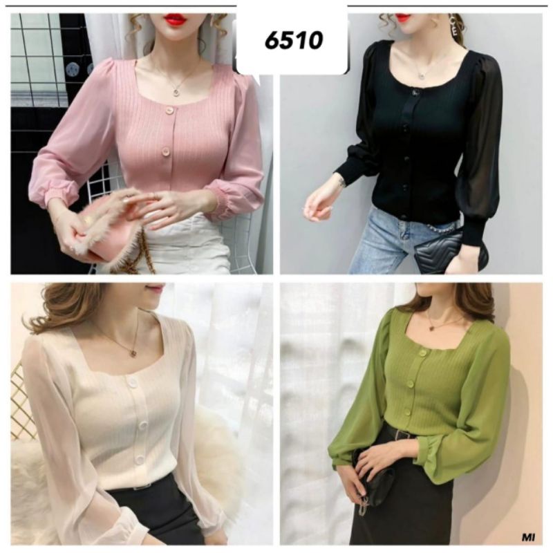 Atasan rajut import 6510