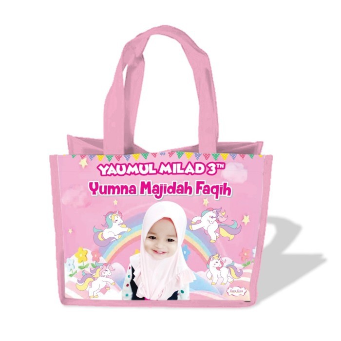 

Goodie Bag custom Tas Ultah nama+foto dengan berbagai macam karakter FREE DESAIN