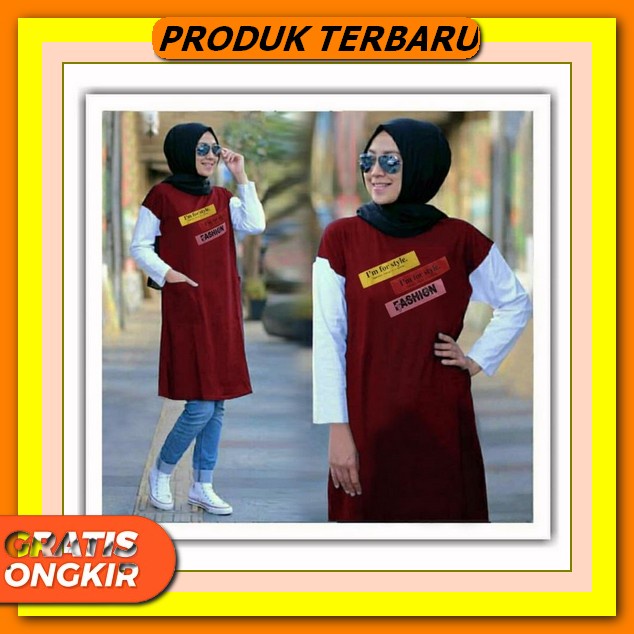 Baju Long Dres Kemeja Tunik Wanita Muslim Jumbo Polos Premium Kekinian Terbaru 2022 Wanita Dewasa Im