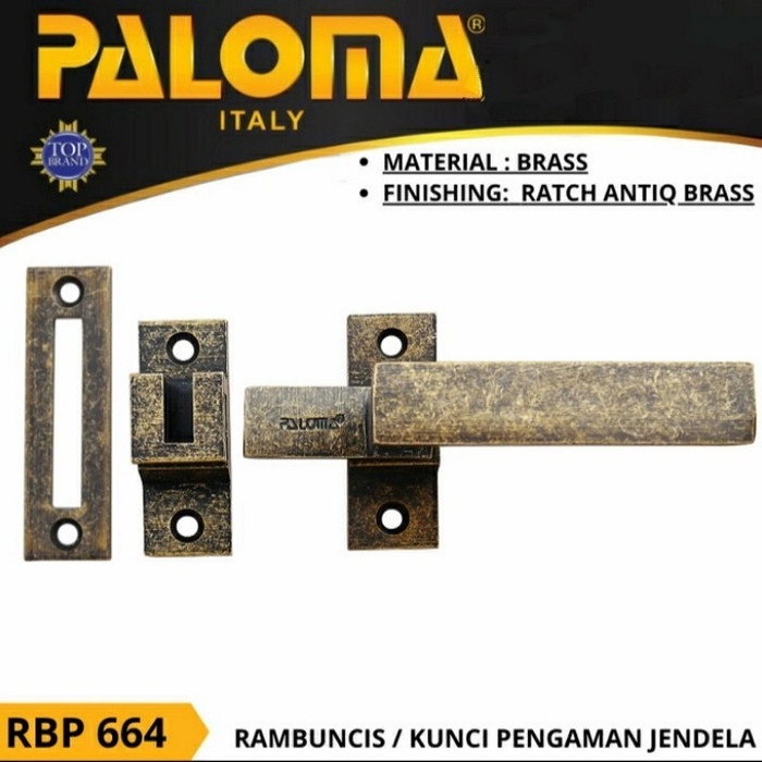 Paloma Kunci Jendela Rambuncis Orlando RBP 661 RBP 662 RBP 662 RBP 664 - satin nickel