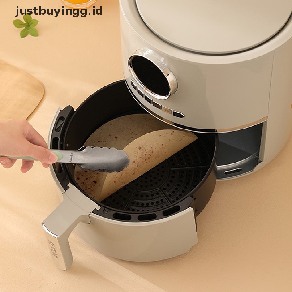 (Justbuyingg.Id) 20 / 50 / 100pcs Kertas Alas Air Fryer Anti Lengket Sekali Pakai