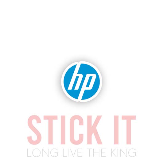 

Stiker sablon setrika DTF kaos baju sticker vinyl hp logo 16