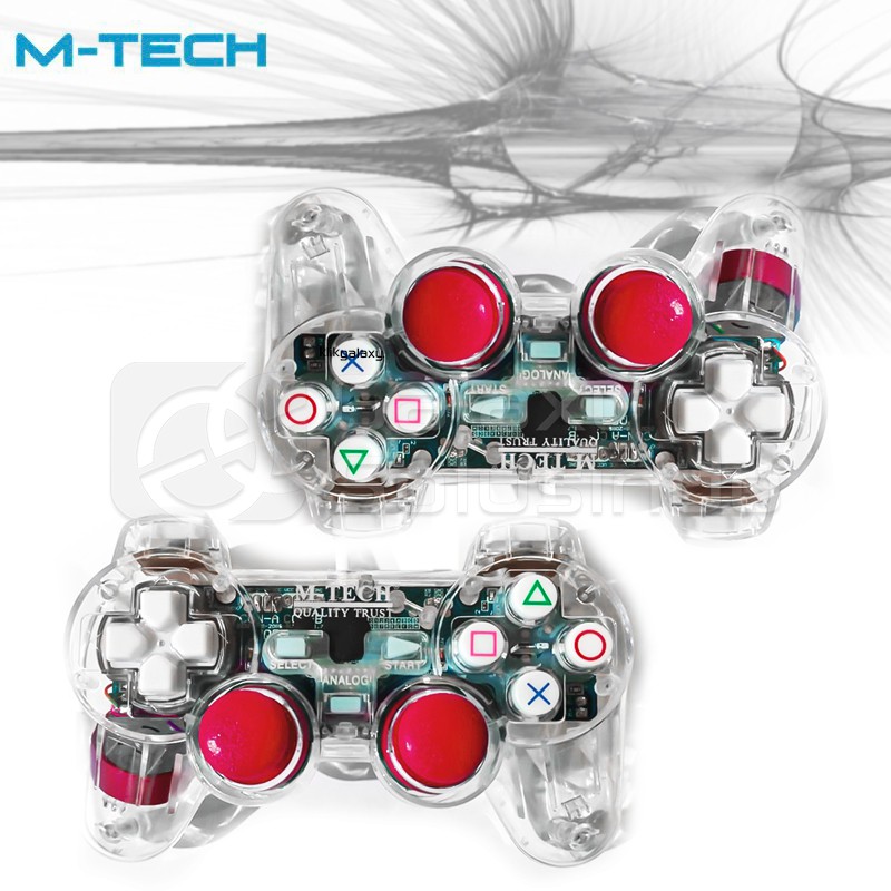 M-TECH Double Getar Transparan Gamepad