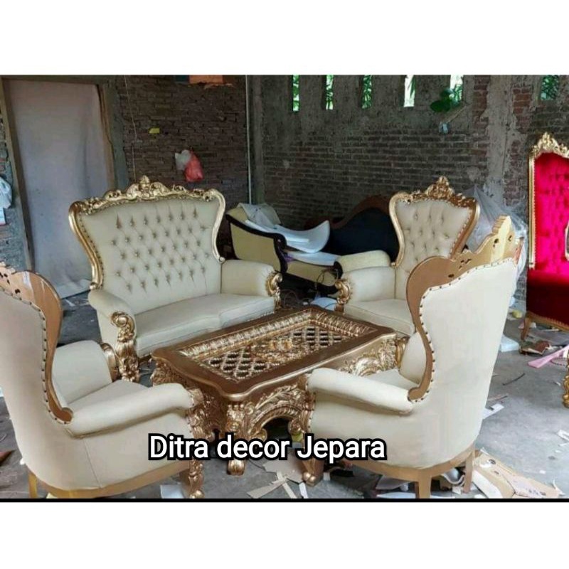 set kursi tamu kursi tamu syahrini / kursi tamu jati / kursi tamu murah / kursi tamu mewah / sofa ta