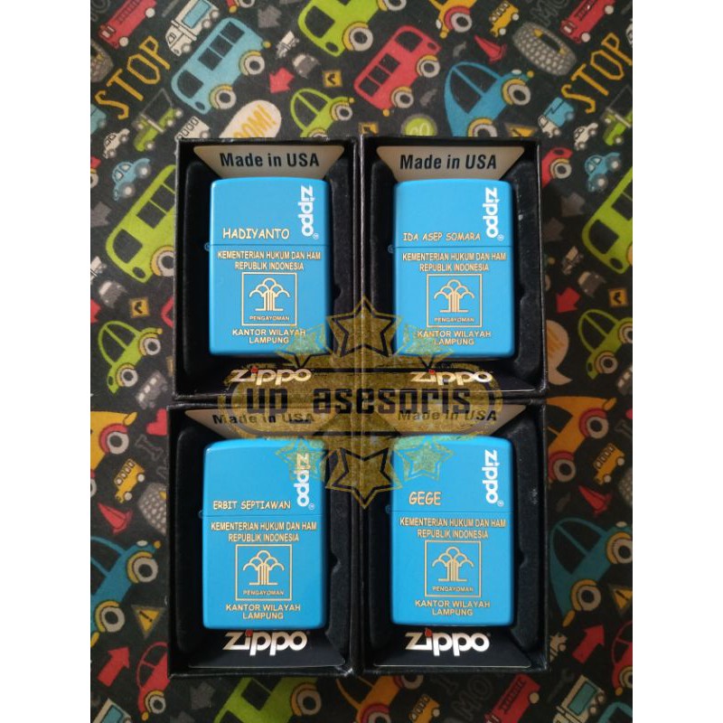 Zippo Korek Api Custom Logo Kementrian Hukum dan HAM