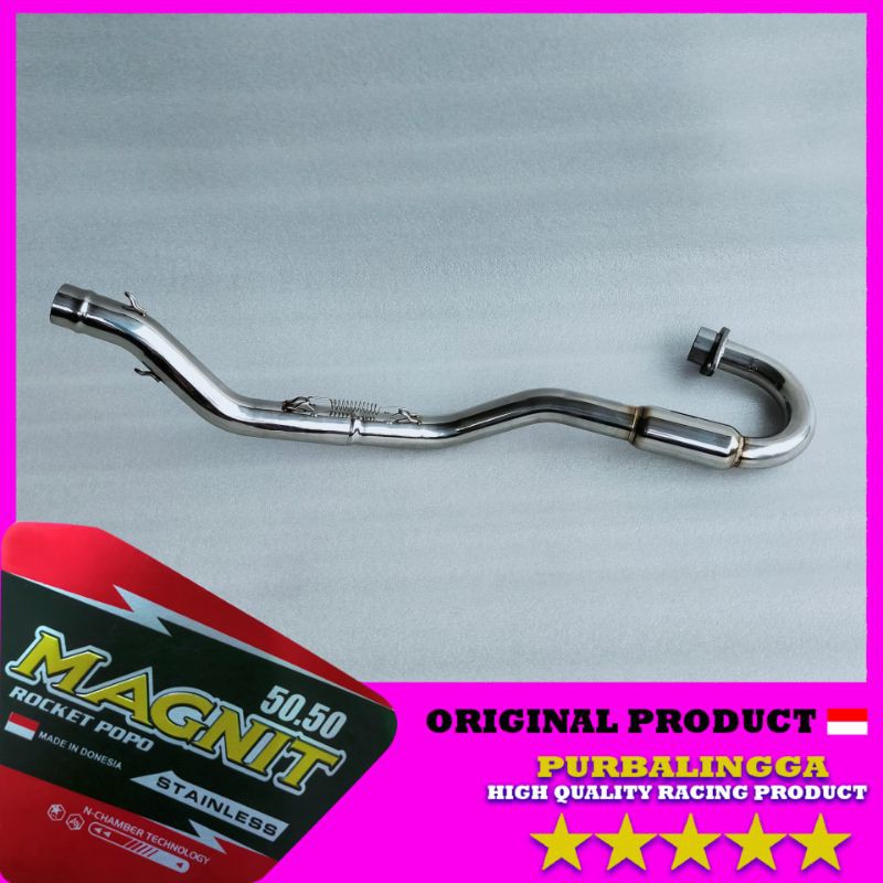 Pipa leheran knalpot Tiger modif KLX full bending stainless Tiger Megapro Verza sport modif trail CR