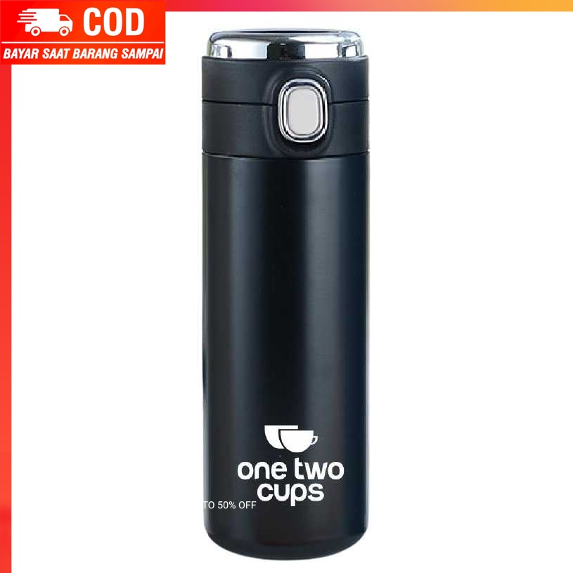 (1005 BARANG ORI) One Two Cups Botol Minum Thermos Suhu LCD Smart Mug 420ml - OTC002