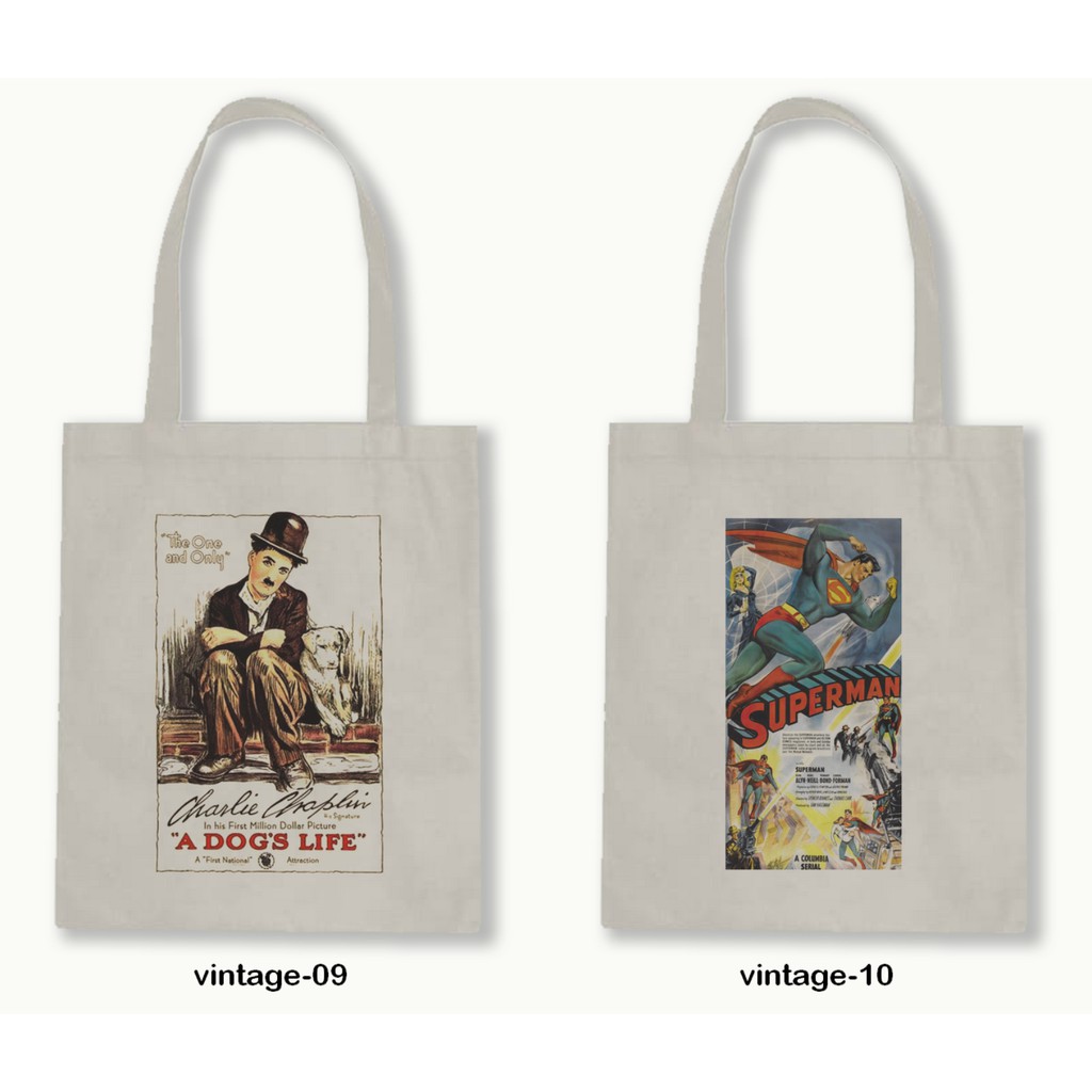 TOTE BAG BLACU 30X40 - VINTAGE FILM POSTER series.01