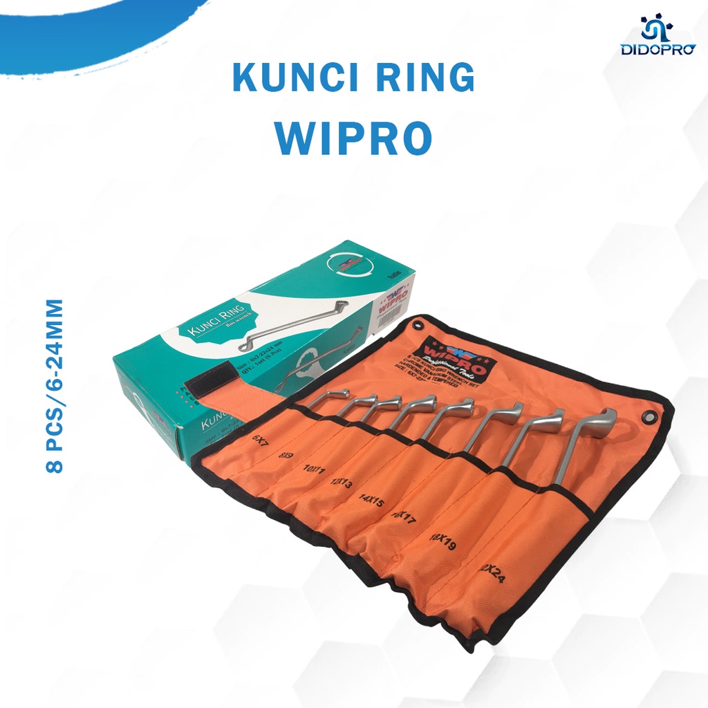 Tool Set 8 pcs Kunci Ring Set Wipro Satin