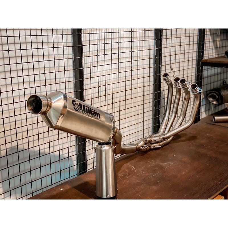 ( ORIGINAL ) KNALPOT VILLAN ZX25r TYPE RV1 SILVER