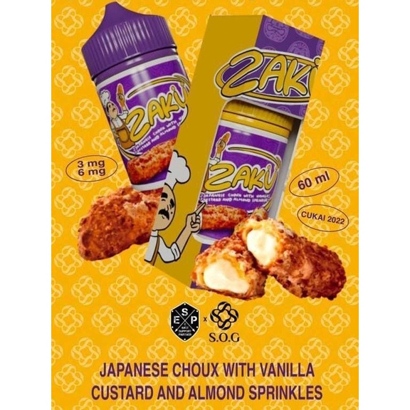 Zaku Japanese Choux Almond Sprinkle 60ML by SOG x ESP Juice