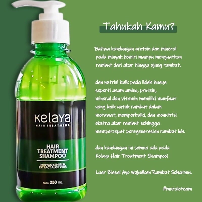 KELAYA HAIR TREATMENT SHAMPOO 250ML ANTI KETOMBE RAMBUT RONTOK