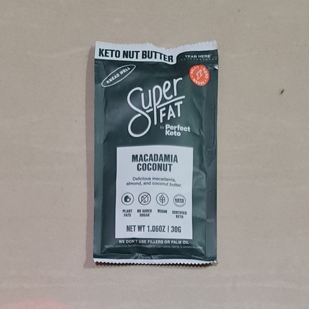 SuperFAT Perfect Keto No Butter Macadamia Coconut 30 Gram