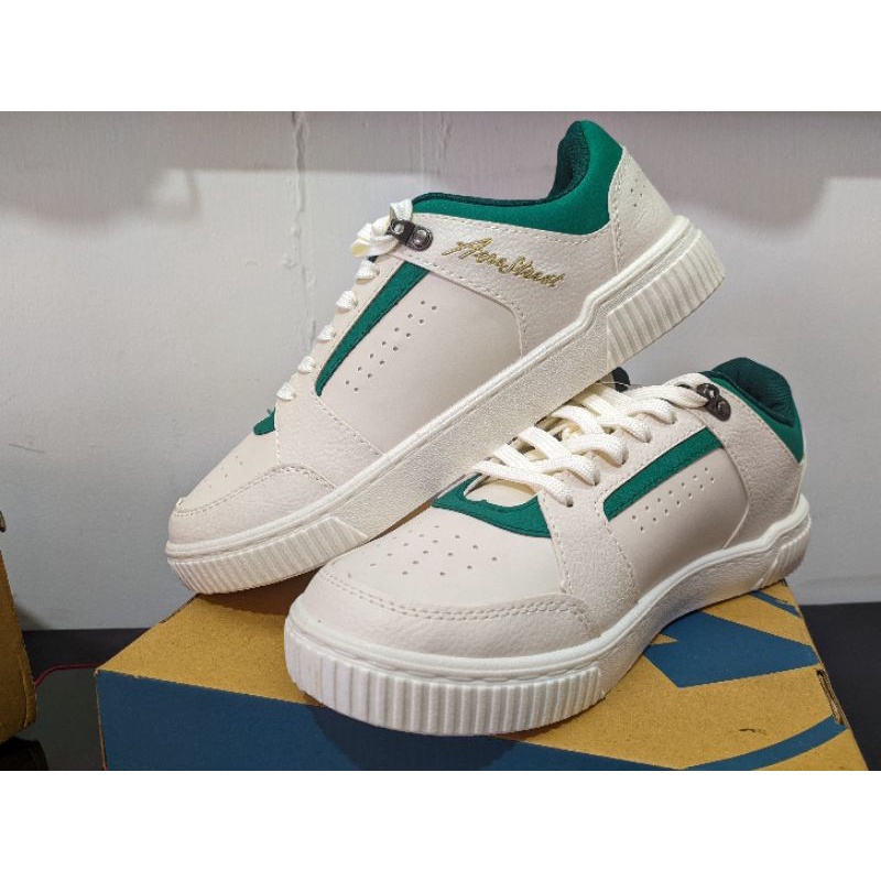 Aerostreet Clasic Putih Hijau Tua- Sepatu Sneakers