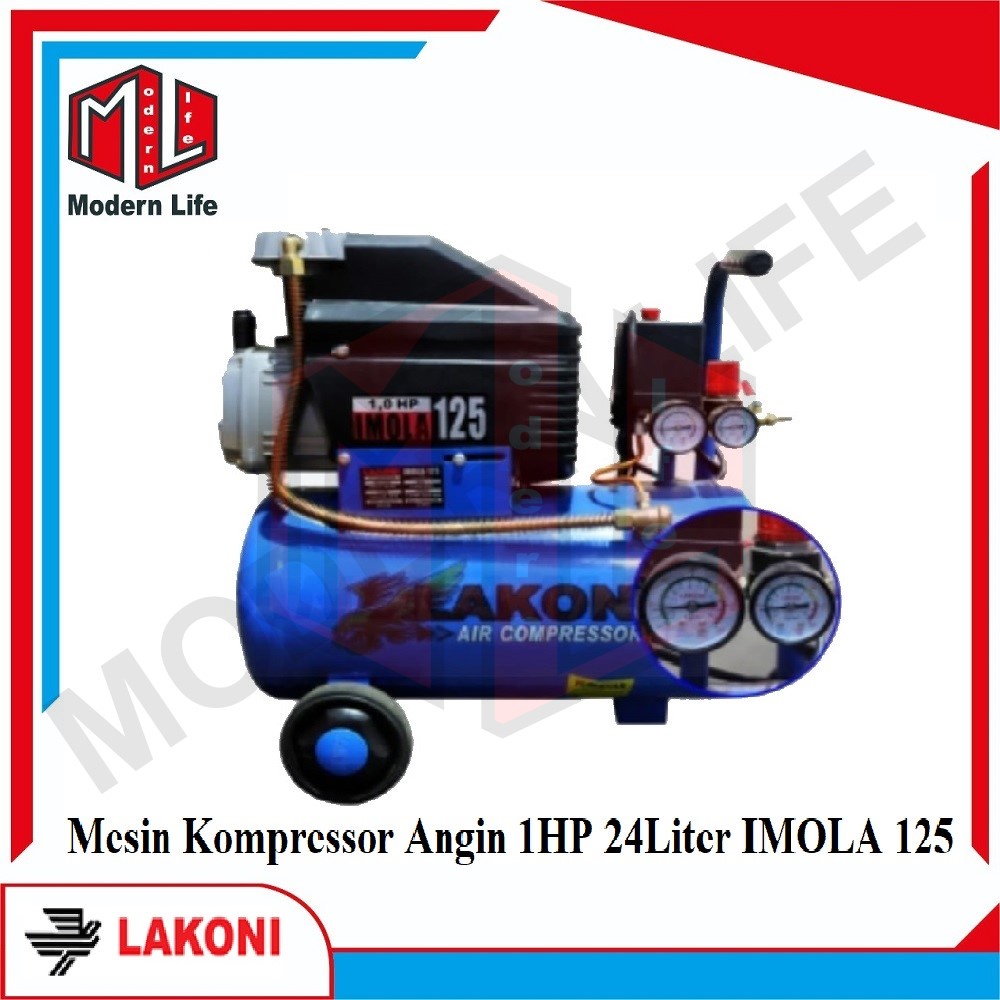 Lakoni Imola 125 Imola125 Mesin Kompressor Angin Listrik 1 HP 25 Liter