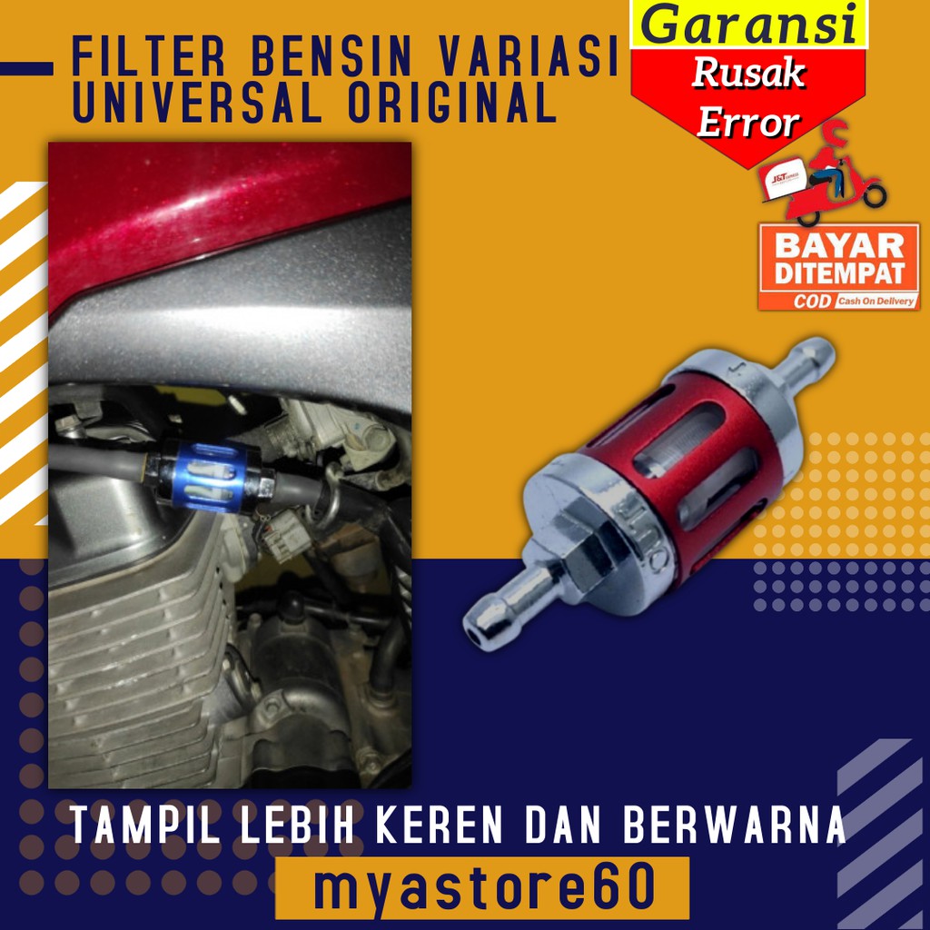 FILTER SARINGAN BAHAN BAKAR BENSIN VARIASI UNIVERSAL SEMUA MOTOR ORIGINAL TRANSPARANT ELEGANT