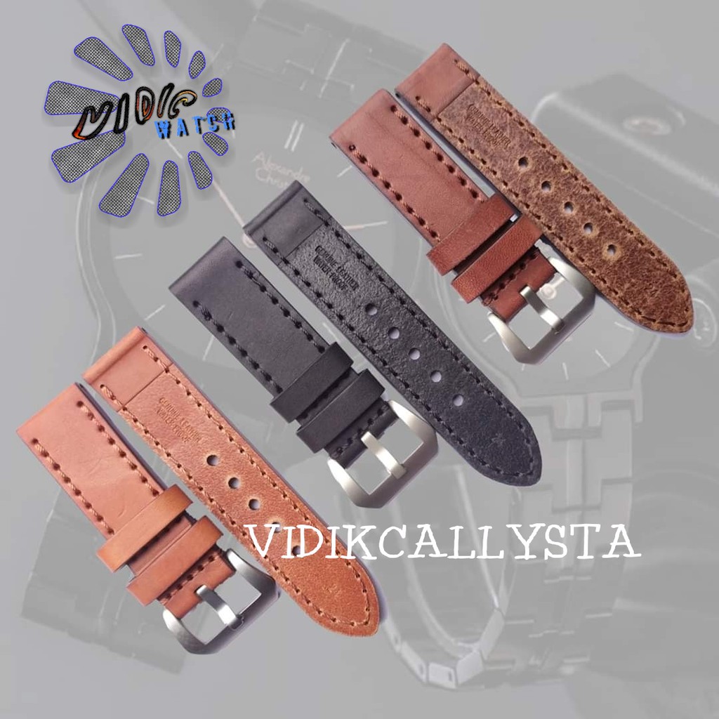 STRAP WATCH / TALI JAM TANGAN KULIT ASLI 20MM 22MM 24MM ORIGINAL