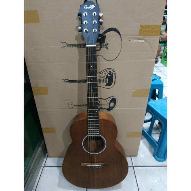 Gitar Akustik Elektrik Cowboy Original Tipe GW-2 NS Brown EQ TUNER Cowboy Murah Jakarta