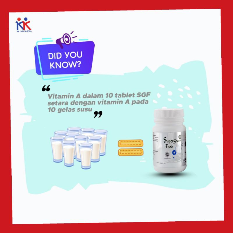 Super Green Food (SGF) Isi 50 tablet 150 tablet dan 600 tablet