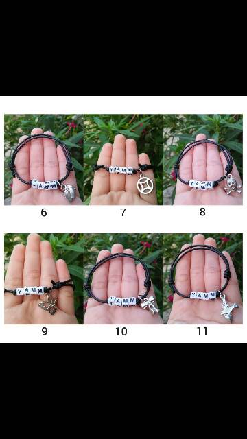 GELANG NAMA INISIAL CHARM GANTUNGAN PART 2