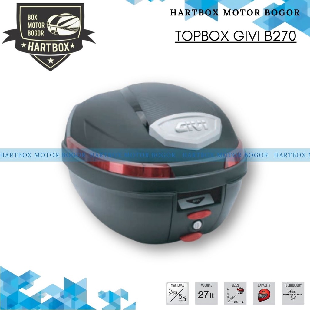 Jual Box Motor Givi B270N | Box Givi B27 Muat Helm Nmax Pcx Xride Fazzio Xabre
