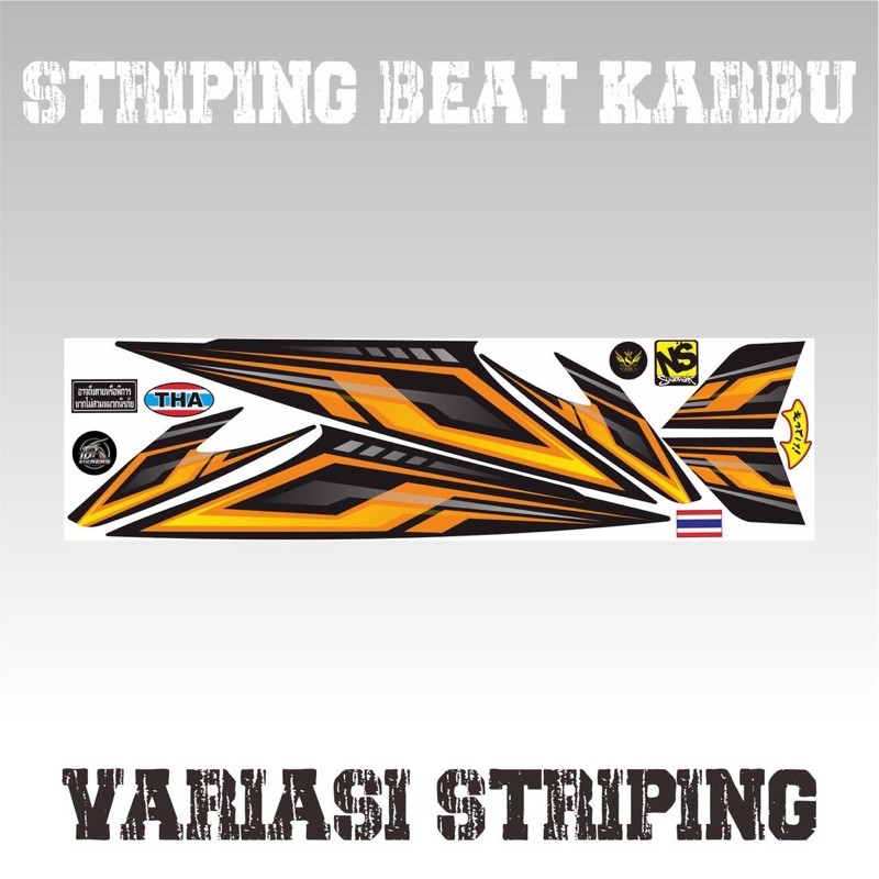 VARIASI STRIPING BEAT KARBU LIS ORANGE VARIASI SIMPLE 04 -INDIGO01 -