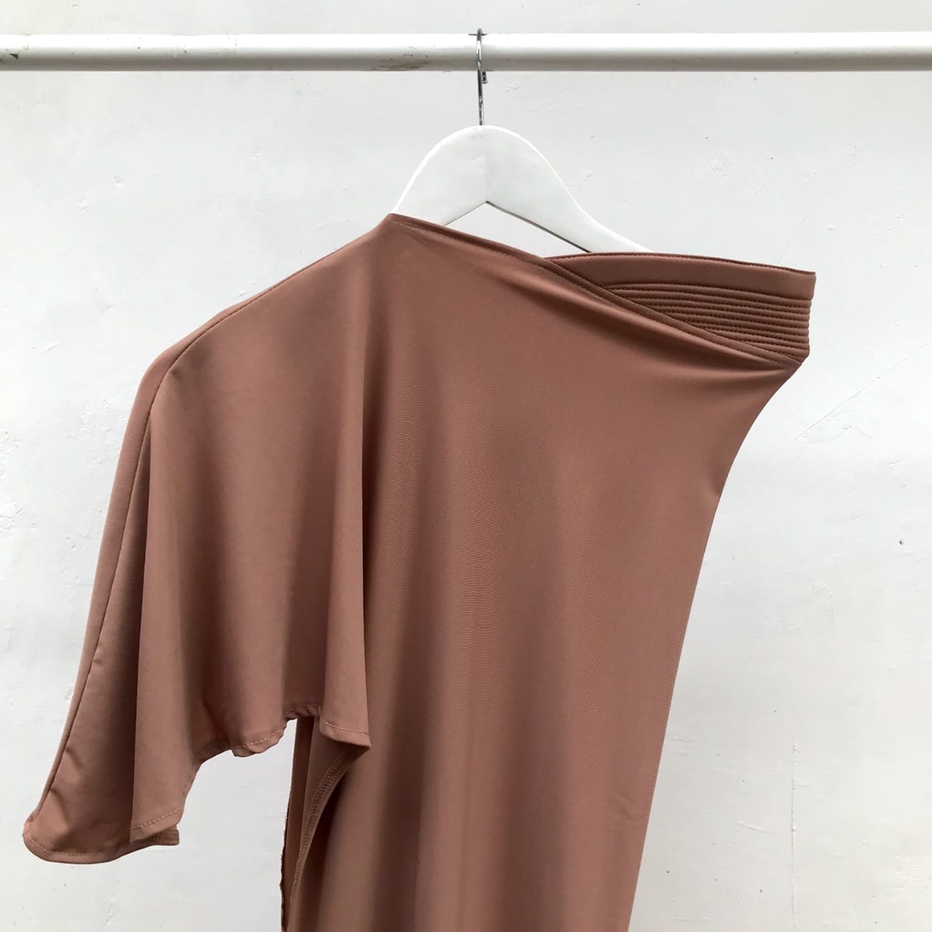 Khimar Jersey Premium / Khimar Pinguin / Khimar Jersey / Jilbab Kerudung Intant-Penguin Mocca