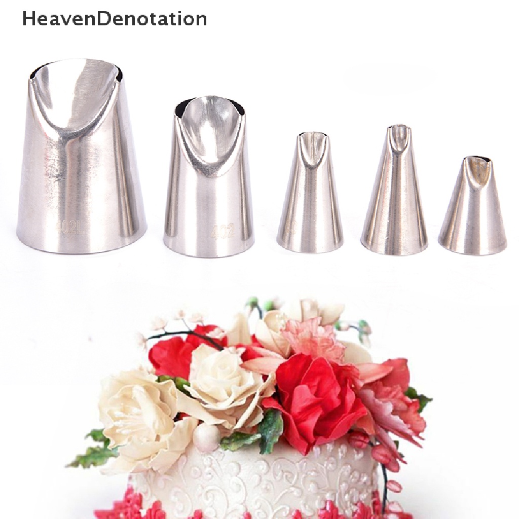 [HeavenDenotation] 5PCS/Set Icing Piping Cake Cream Pastry Nozzle Set Cake Decorating Baking Tools