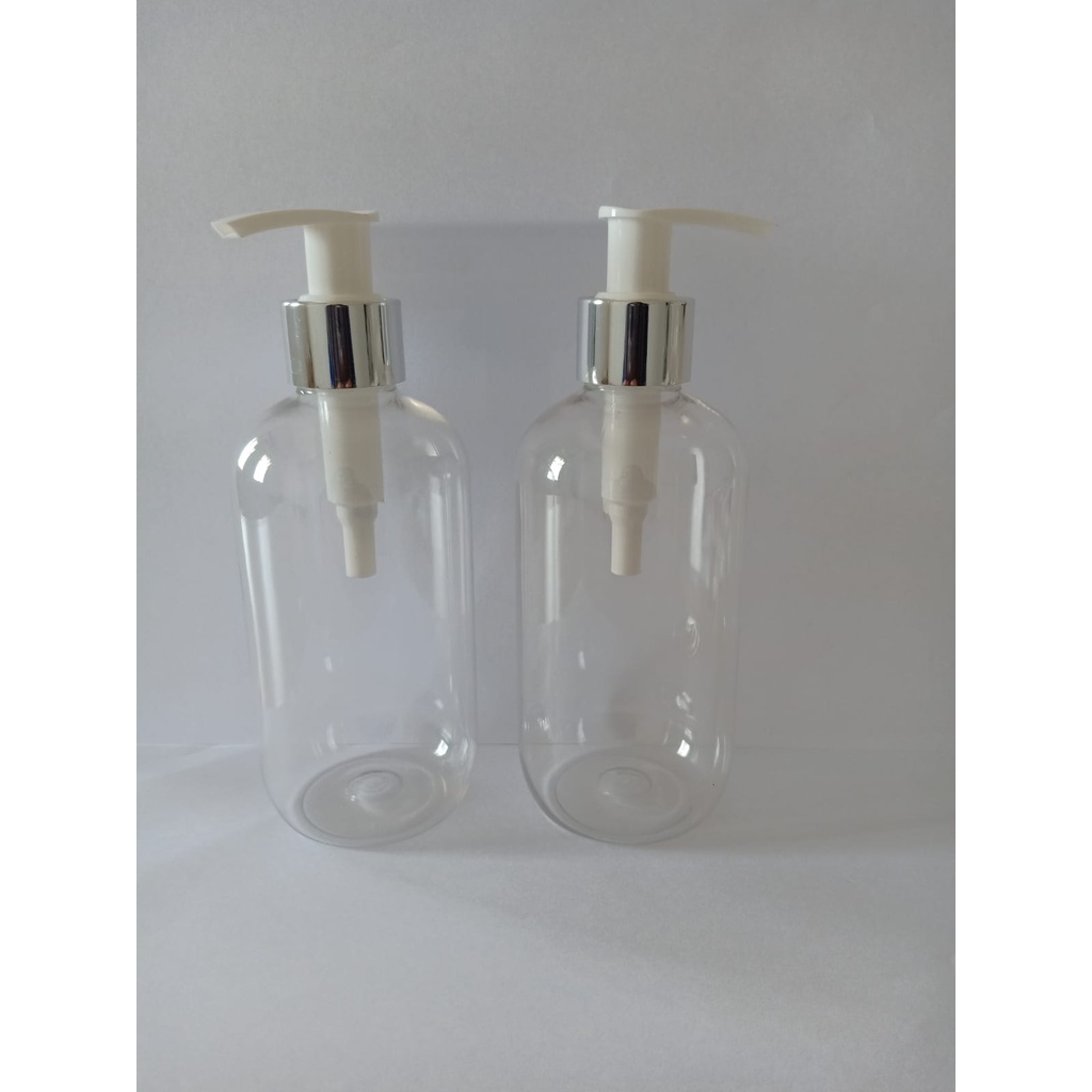 { PAKET ISI 10PCS } BOTOL SBR 250ML PUMPLOTION SILVER BODY NATURAL