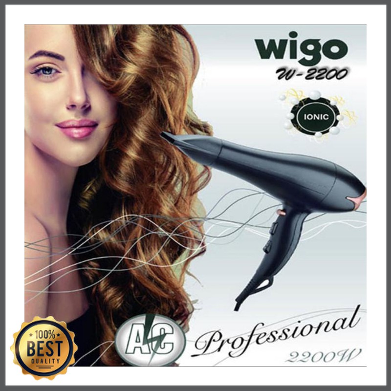 Waqasd Shop -  Haridryer Wigo W-2200 Pro IONIC ORIGINAL - Hairdryer Wigo W2200 TK-2450-443