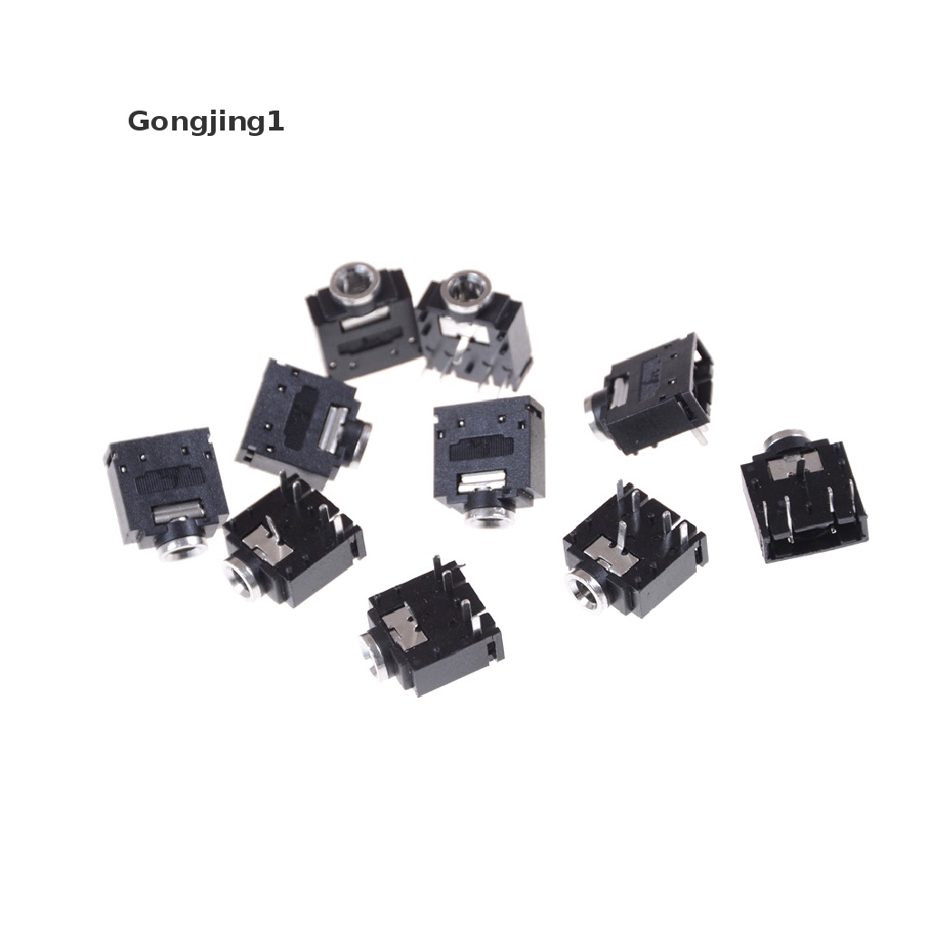 Gongjing1 10pcs Jack Audio 3.5mm Female 5 Pin Stereo Untuk Headset / Interior PCB