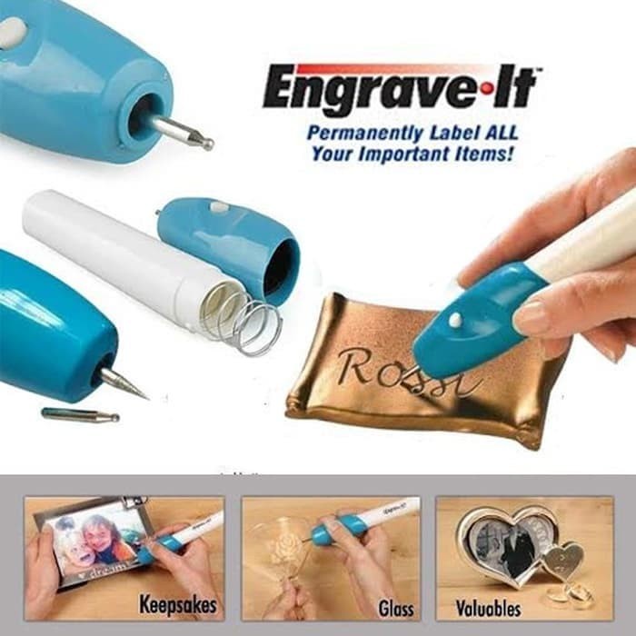 

Pena Pengukir Elektrik di Gelas Kaca Papan Metal Engrave It SJ3195