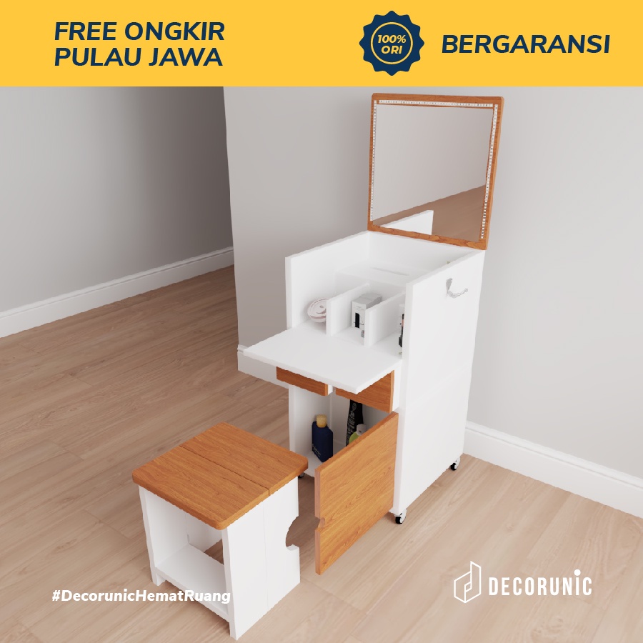 Jual Decorunic Meja Rias Minimalis Dengan Kursi Lemari Meja Rias