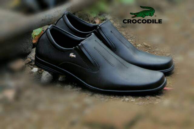 Top Seller☆ Sepatu Pria Crocodile Pantofel Tali Pendek Kulit Swedian Formal Kerja