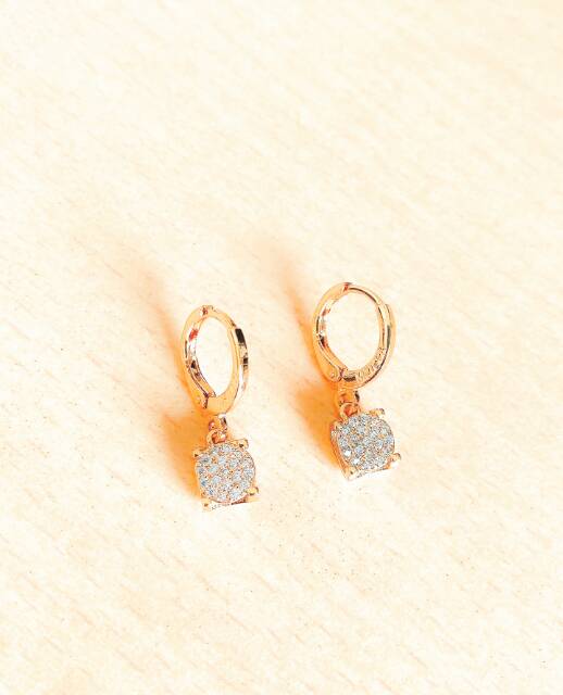 Anting Wanita Model Cubic Zirconia Gold Xuping