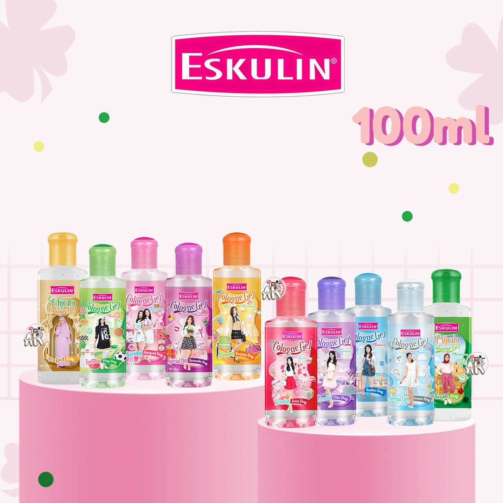 ESKULIN GEL SERIES 100ML ( HIJAB / FRIDAY / MONDAY / TUESDAY / THURSDAY / SATURDAY / SPECIAL ROMANTIC / SUNDAY / SPECIAL DREAMS)