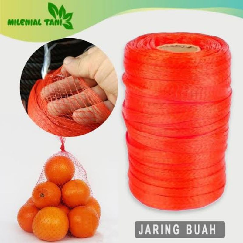 Jaring Buah Besar Roll | Keranjang Sayur Polynet | Kranjang Polinet | Plastik Poly net Merah Putih