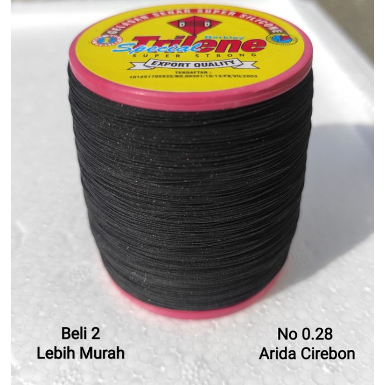 gelasan layangan aduan tajam merk TRILENE no 0.28 Bahan Arida Cirebon Original (bahan terbaik dikela