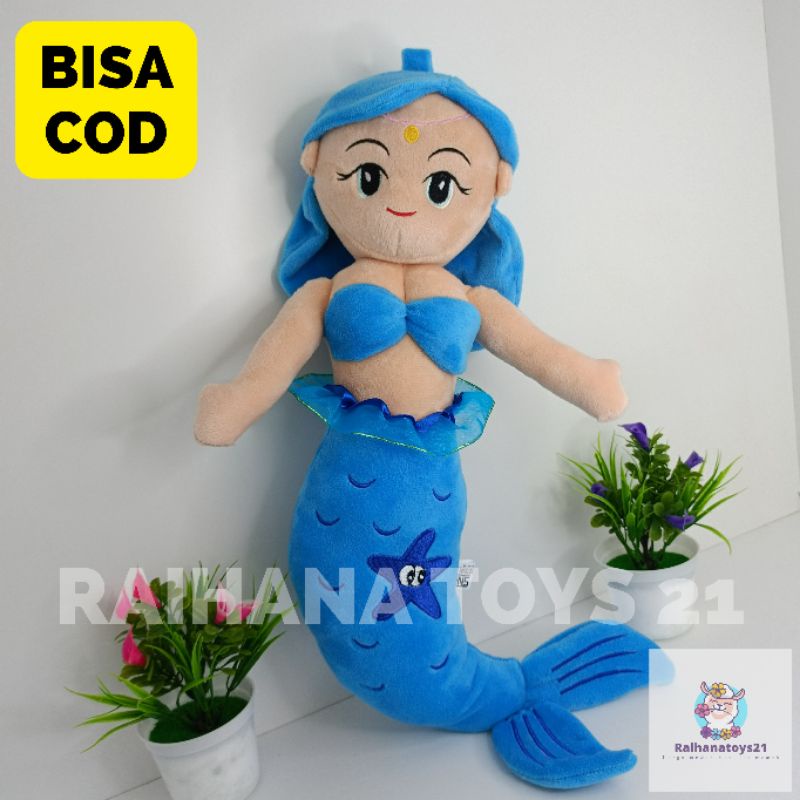 Boneka Putri Duyung 52cm Lucu hadiah anak / Boneka mermaid Queen