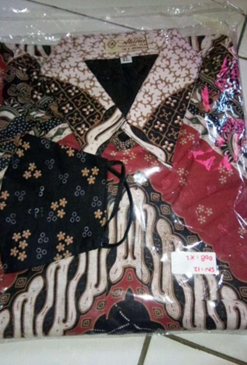 Batik Cowok Lengan Panjang Slimfit Terkini Batik Pria Lengan Panjang Produksi Batik Aluna Gba 008